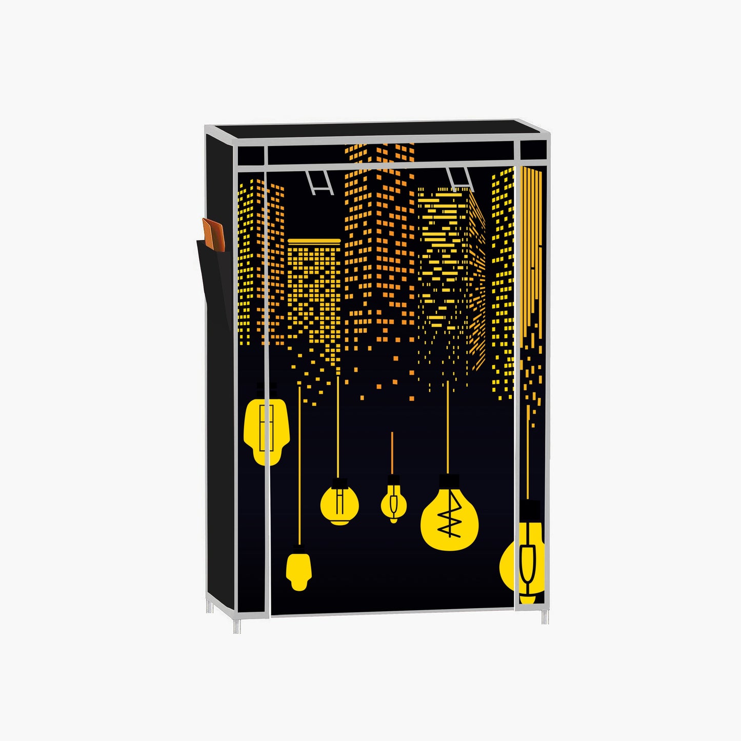 FurnishBite A5 5 Layer Collapsible Shoe Rack (Color - 11 Black, DIY)