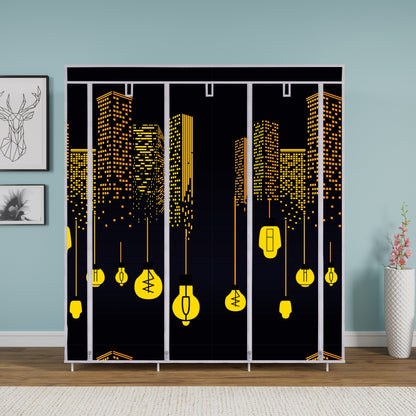 FurnishBite - D2 Printed Carbon Steel Collapsible Wardrobe  ( 11 Black, DIY(Do-It-Yourself)