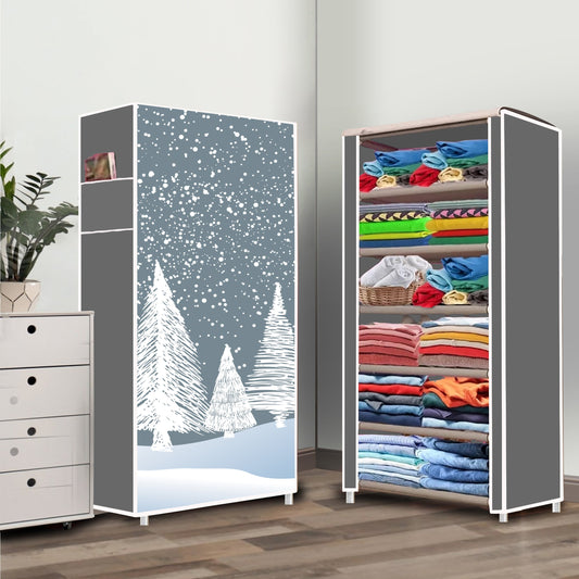FurnishBite A6 6 Layer Collapsible Shoe Rack (Color - 13 Grey, DIY)
