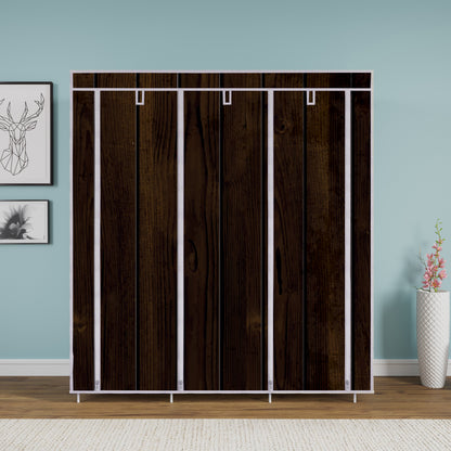 FurnishBite - D2 Printed Carbon Steel Collapsible Wardrobe  ( 15 Brown, DIY(Do-It-Yourself)