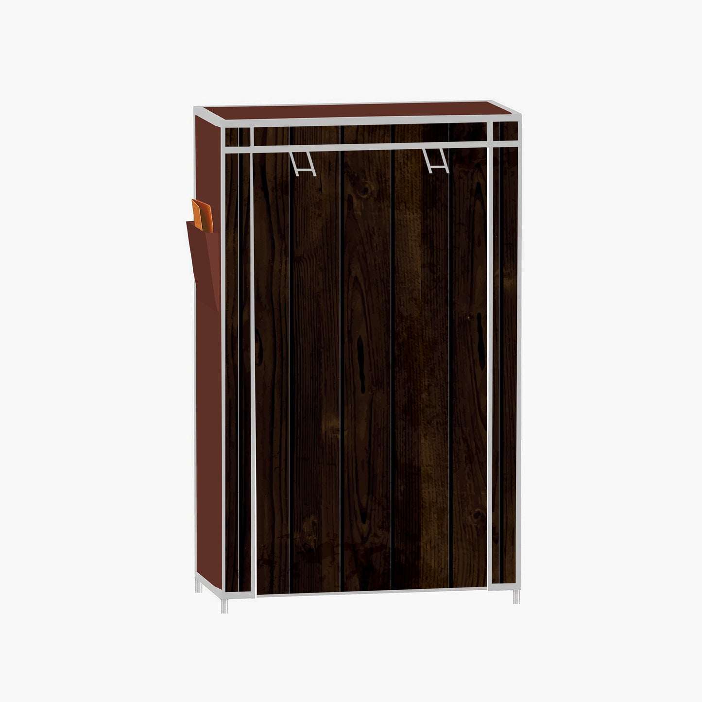 FurnishBite A6 6 Layer Collapsible Shoe Rack (Color - 15 Brown, DIY)