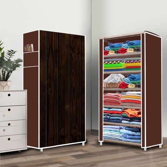 FurnishBite A6 6 Layer Collapsible Shoe Rack (Color - 15 Brown, DIY)