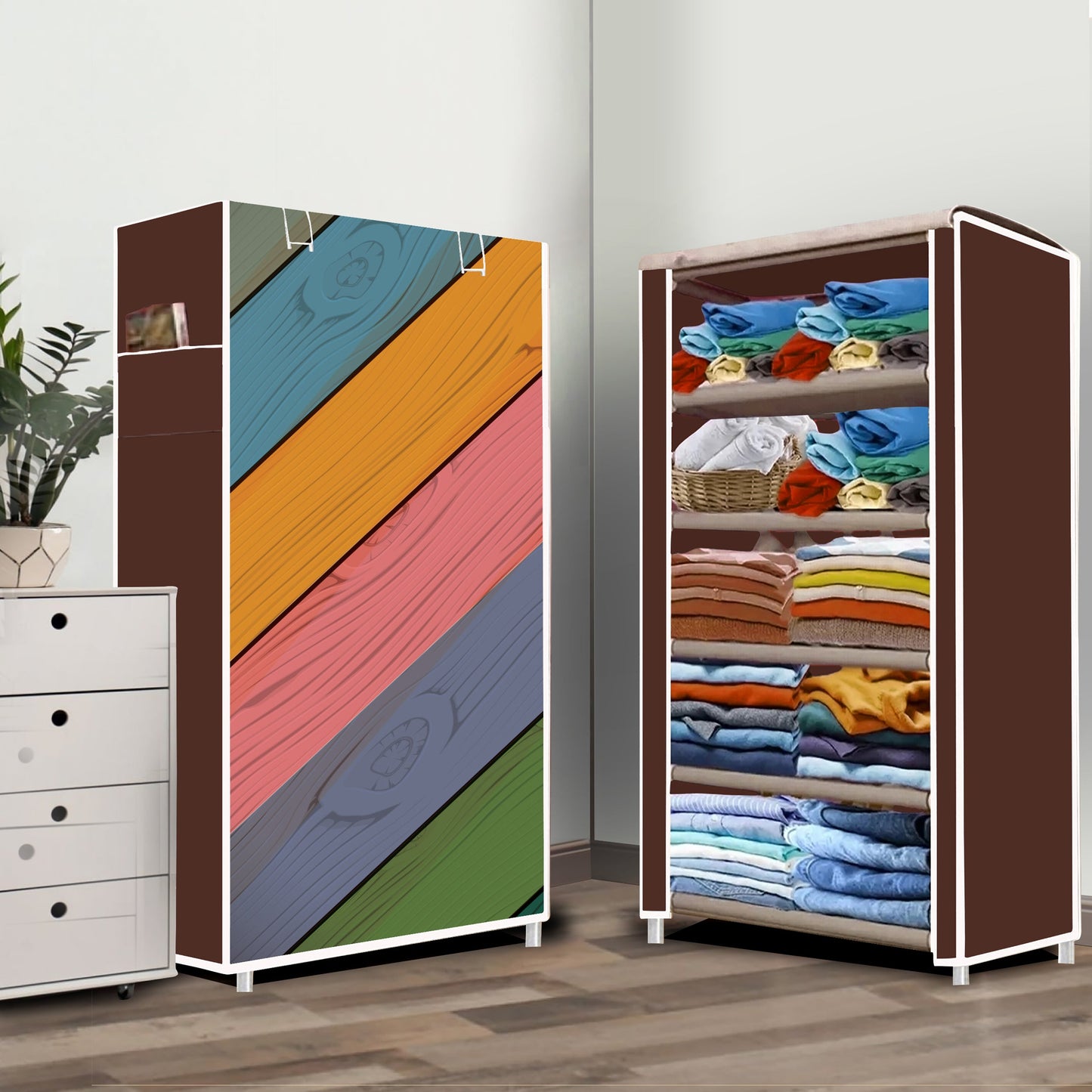 FurnishBite A5 5 Layer Collapsible Shoe Rack (Color - 16 Yellow, DIY)
