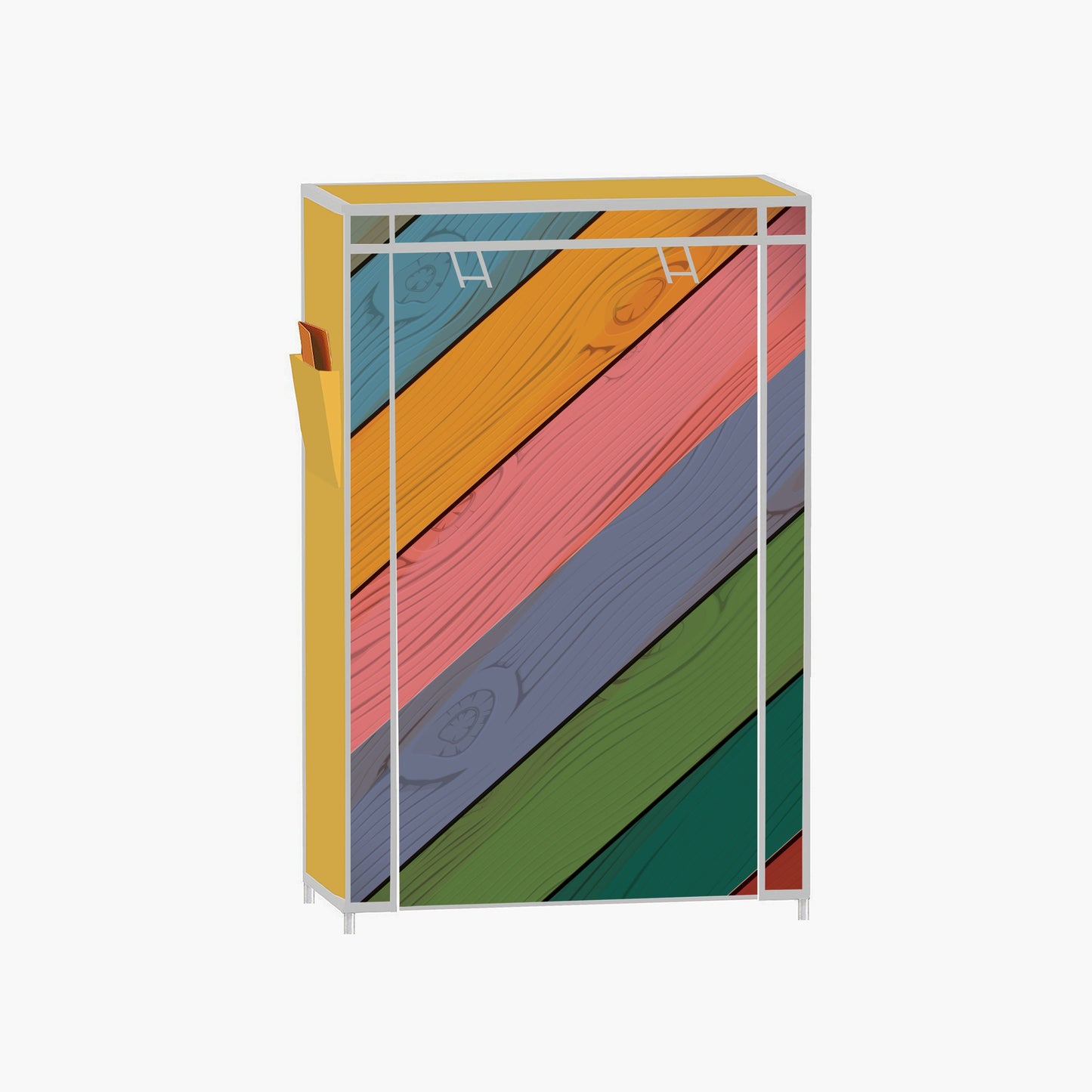 FurnishBite A5 5 Layer Collapsible Shoe Rack (Color - 16 Yellow, DIY)