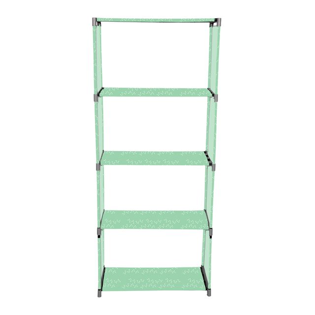 FurnishBite A5 5 Layer Collapsible Bookshelf for storing (Books, collectibles etc) (Color 5 Green, DIY)