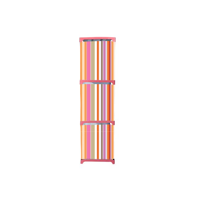 FurnishBite A4 4 Layer Collapsible Bookshelf for storing (Books, collectibles etc) (Color 8 Orange, DIY)