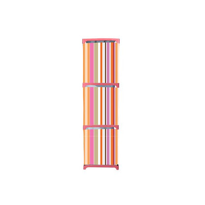 FurnishBite A4 4 Layer Collapsible Bookshelf for storing (Books, collectibles etc) (Color 8 Orange, DIY)