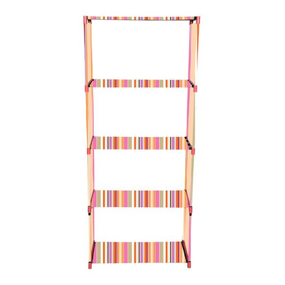 FurnishBite A5 5 Layer Collapsible Bookshelf for storing (Books, collectibles etc) (Color 8 Orange, DIY)