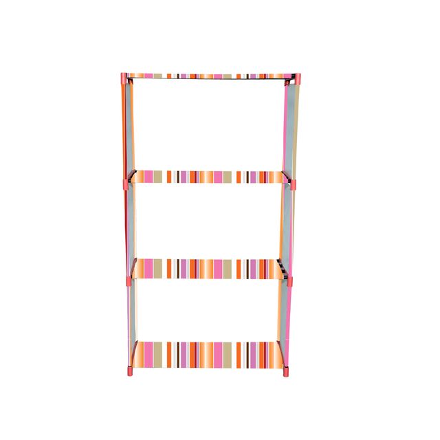 FurnishBite A4 4 Layer Collapsible Bookshelf for storing (Books, collectibles etc) (Color 8 Orange, DIY)