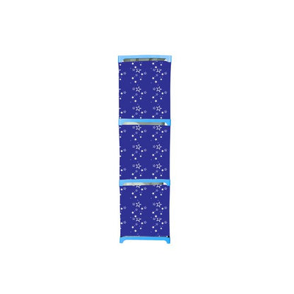 FurnishBite A4 4 Layer Collapsible Bookshelf for storing (Books, collectibles etc) (Color 9 Blue, DIY)