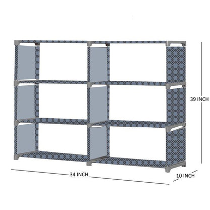 FurnishBite B6 6 Layer Collapsible Bookshelf for storing (Books, collectibles etc) (Color 1 Grey, DIY)